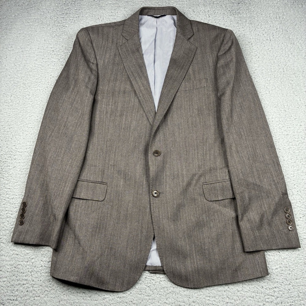 Brooks Brothers Explorer Regent Fit Blazer Mens 42R Brown Herringbone Sport Coat